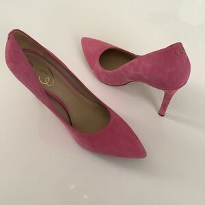 Sam Edelman Hasel Suede Pumps in Pink Confetti Shoes Size 8
